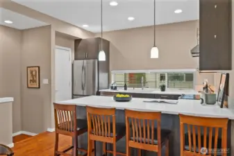 Space for breakfast or unwind with a glass of wine.