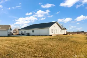 North side of the house looking SW.