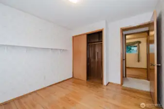 Bedroom #2, with cedar lined closet