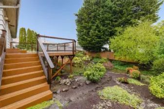 Leave the deck and enter your garden oasis