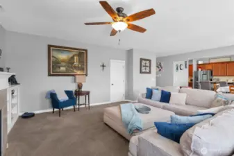 Family room off kitchen