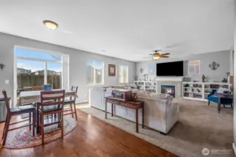 Family room off kitchen