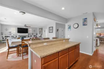 Center island has great storage