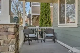 Sitting area on front porch