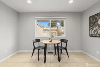 There is room for a armoire for extra storage, or use the pantry around the corner!