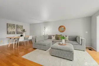 Another shot of the expansive room. There is tons of wall space for your art!