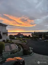 Beautiful sunsets over the Sound. This taken from the deck off the upstairs Primary Suite.