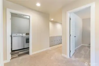 Hallway leading to the laundry room