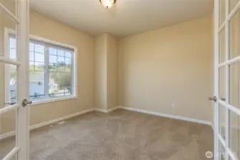 Office with French doors