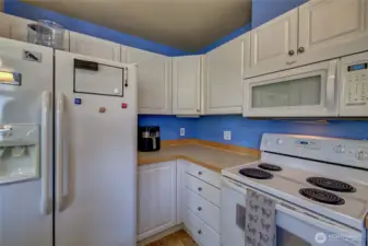 Matching appliances in kitchen