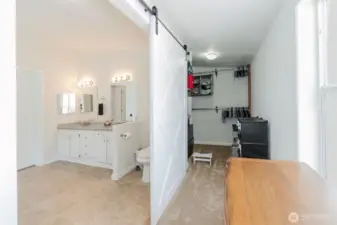 Check out this giant closet! It goes around the corner as well!