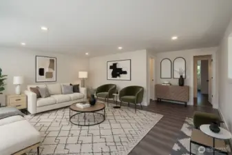 Great room virtual staging