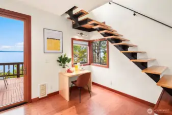 One of the owners had a fully functional office space here; a beautiful space from which to work!