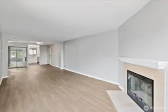 Living Room - looking back at Dining Room and Kitchen