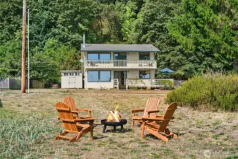 Across the road you can enjoy your vacant waterfront lot.