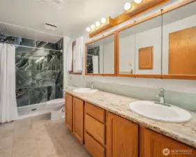 updated primary bathroom