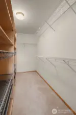 large walk-in closet in primary