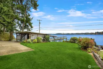 Carport for 2 Vehicles and Covered Area for Beach Toys, Kayaks and Outdoor Furniture