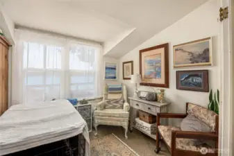 Office / Reading Room off the Living Room and Dining Area with Marine Views