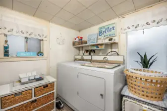 Laundry Room big Enough for full size Washer and Dryer.