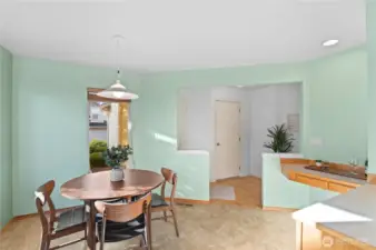 Large dinette for in kitchen eating, or use the large dining room.