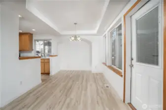 Access to deck overlooking the creek