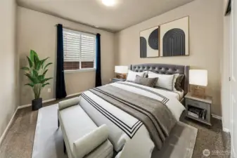 Main floor bedroom, great for a guest suite or Mother-in-Law space.