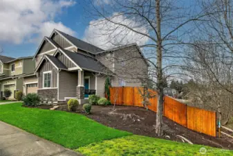 Lovely home with vacant land next door.