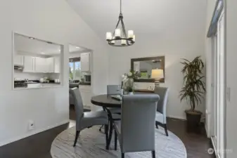 Dine with friends anytime in this fabulous dining room - there's space for everyone at the table.
