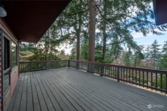 Deck looking south from the living room.