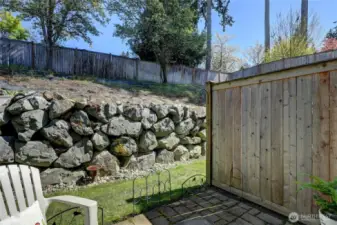 Rockery & Privacy Fences Create Privacy On Patio