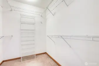 Walk in closet off primary bedroom