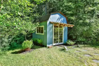 small shed was used as home office