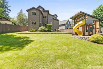 Large yard- very manicured & beautiful!