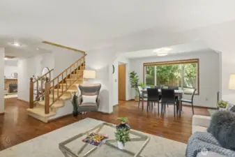Living spaces are open and inviting, and flow together effortlessly thanks to the circular layout.