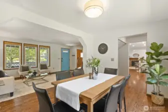 Entertaining and hosting dinner parties is a breeze thanks to the great flow from the kitchen to the dining room, and out onto the patio.