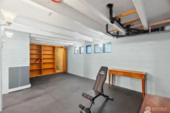 Natural light comes in these square windows from the side of the home.  You'll be amazed at how CLEAN this basement is!