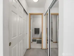 Primary suite features a walk-in closet, 2nd closet & en suite.