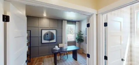 Photo is of a model home in another KB Home location; options and colors may vary based on your selections. Depictions of home, layout, location or other features/options, colors and color scheme, materials, fixtures, etc. are for showing purposes only and may not be included in the purchase price and availability may vary.