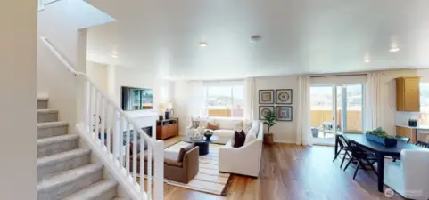 Photo is of a model home in another KB Home location; options and colors may vary based on your selections. Depictions of home, layout, location or other features/options, colors and color scheme, materials, fixtures, etc. are for showing purposes only and may not be included in the purchase price and availability may vary.