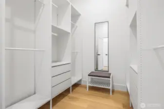 Walk-in closet.