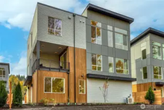 View of private deck that overlooks the greenbelt.