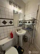 The main bathroom has received updating including the tiling and sink.