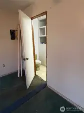 This is the half bath off the family room