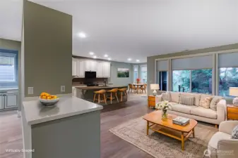 Main living area takes full advantage of this private setting.