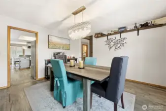 from the dining room, you walk into the open kitchen