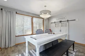 walking over to the breakfast nook. you have plenty of space for gatherings or quiet mornings.