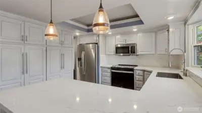 Abundant cabinetry and workspace for effortless organization