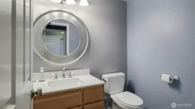 Perfectly located powder room for everyday convenience