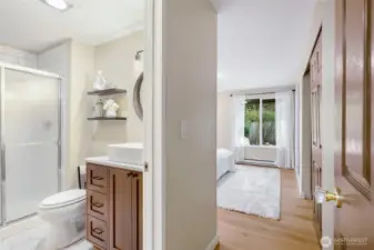 Primary suite's private bath.